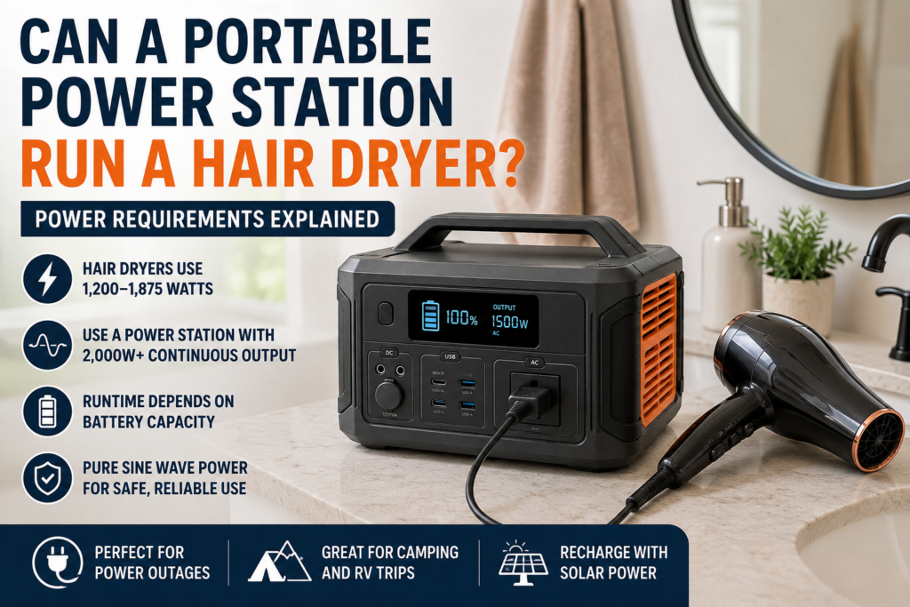 Can a Portable Power Station Run a Hair Dryer? Power Requirements Explained