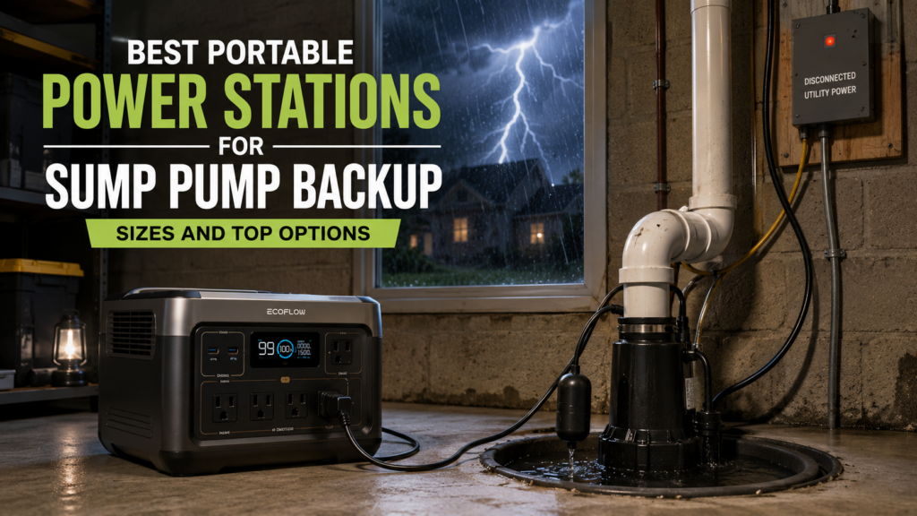 Best Portable Power Stations for Sump Pump Backup: Sizes and Top Options