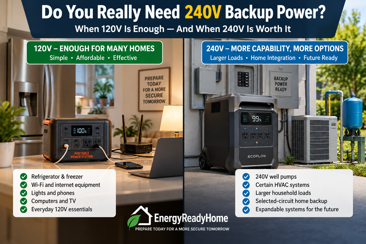 Is a 240V Portable Power Station Worth It for Home Backup?