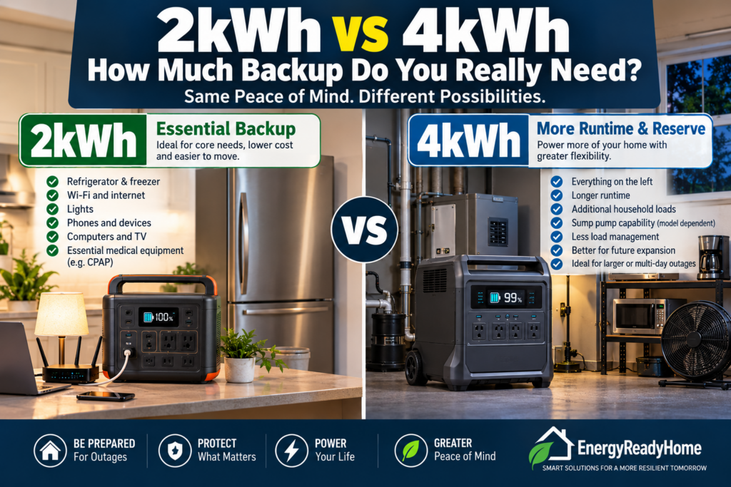 2kWh vs 4kWh Portable Power Station: How Much Backup Do You Really Need?