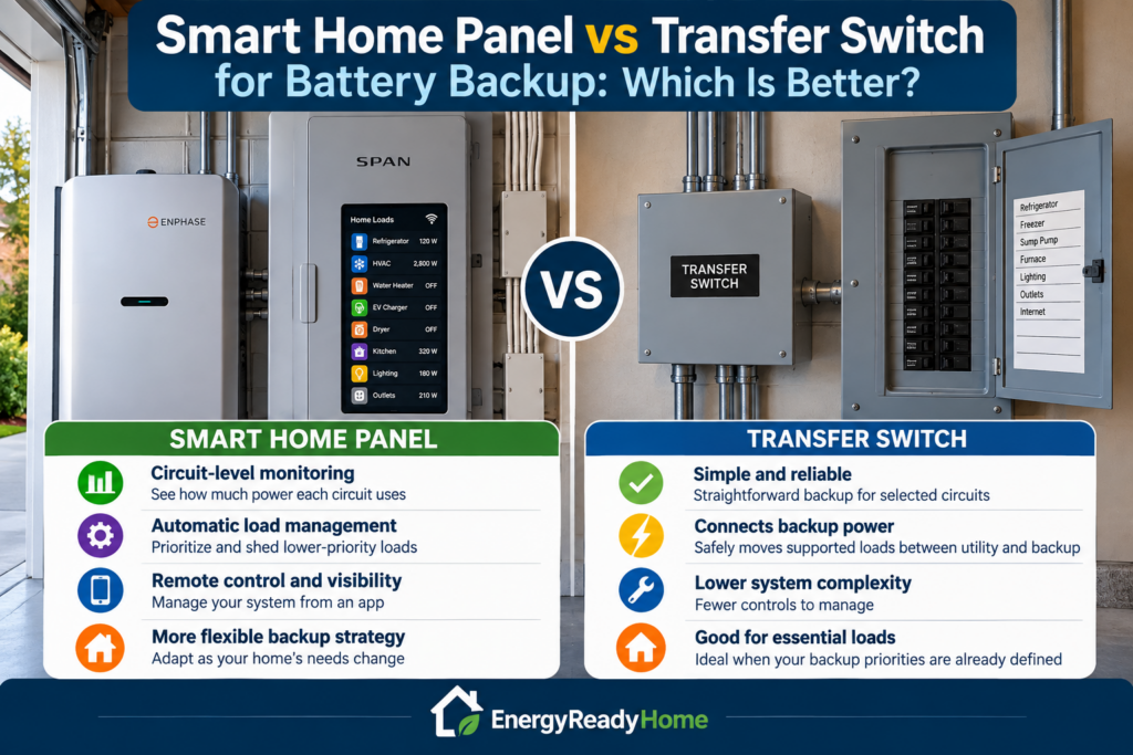 Smart Home Panel vs Transfer Switch for Battery Backup: Which Is Better?